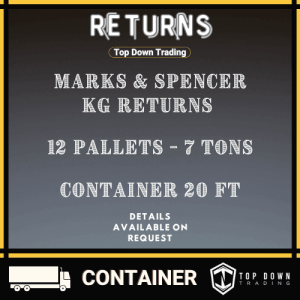 M&S KG Clothing Returns Pallets Container 20ft