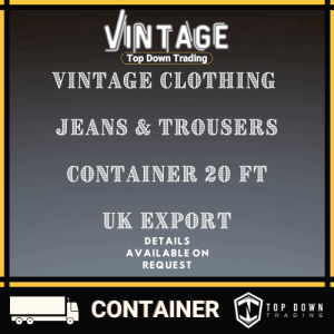 Wholesale Vintage Clothing Liquidation Container 20ft