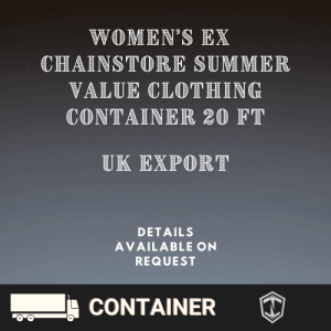 Wholesale Clearance Summer Fashion Clothing Container 20FT