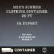 Men's Summer Clothing Container 20ft Export